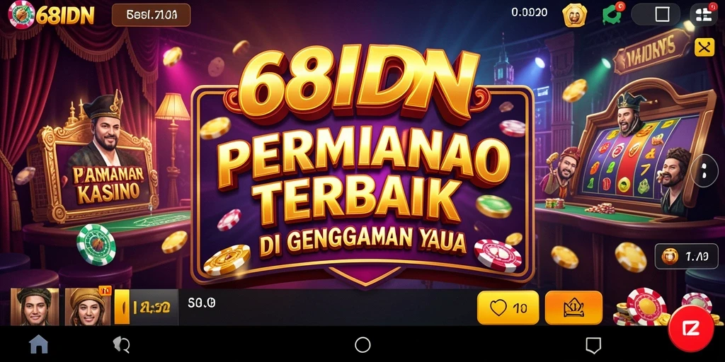 Tampilan gameplay menarik dari 68IDN dengan berbagai permainan Kasino.