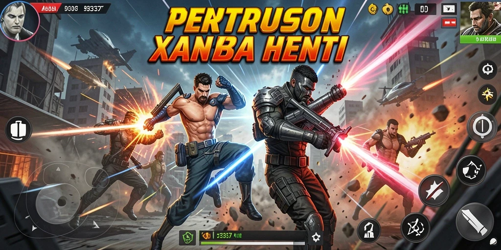 Screenshot gameplay 93337 menampilkan aksi pertempuran yang intens.