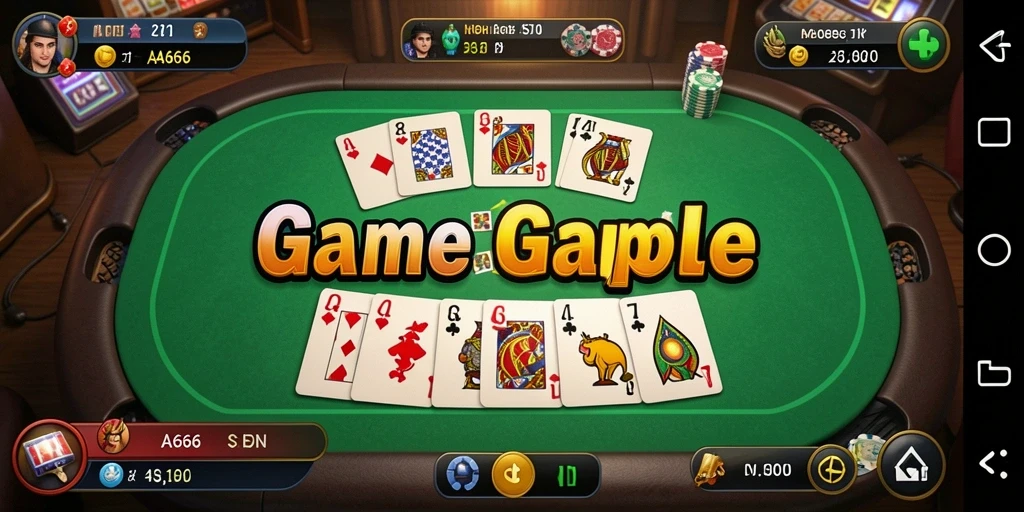 Tampilan gameplay seru dari permainan Gaple di AA666.