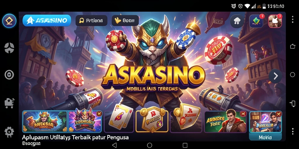 Screenshot utama ASKASINO yang menampilkan antarmuka aplikasi Utility yang ramah pengguna.