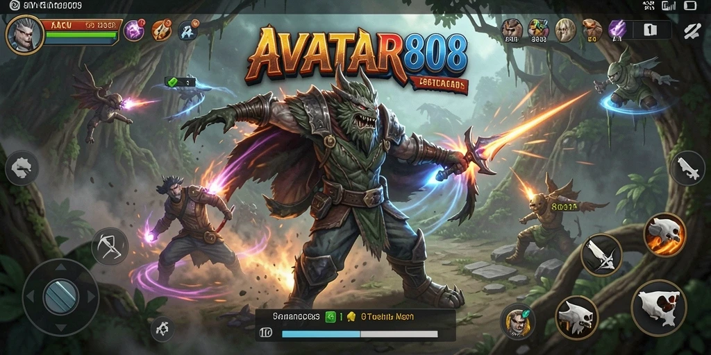 Tangkapan layar gameplay AVATAR808 yang menampilkan aksi seru dan intens.