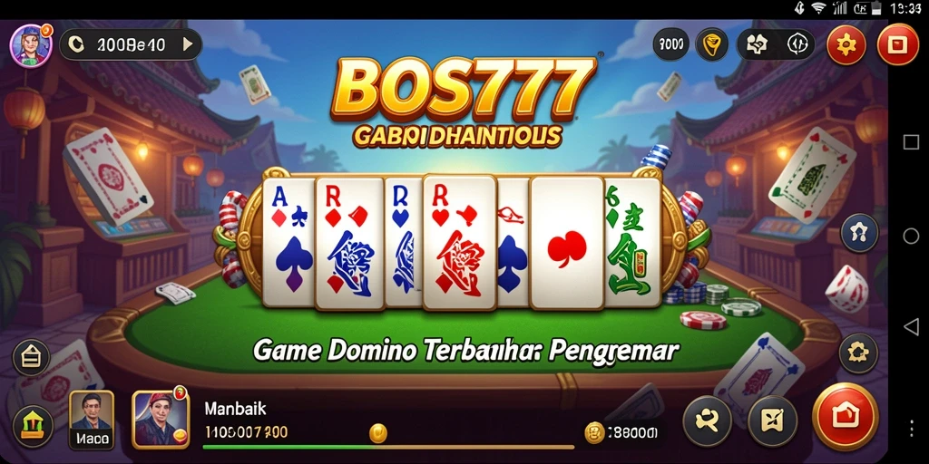 Tampilan menarik saat permainan Domino di BOS777.