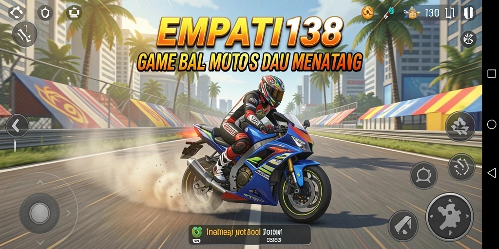 Tampilan gameplay <strong>EMPATI138</strong> yang seru dan mendetail saat balapan.
