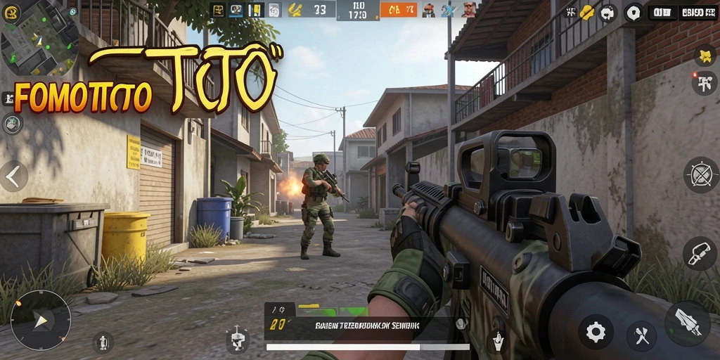 Tampilan gameplay FOMOTOTO yang penuh aksi dan menegangkan.