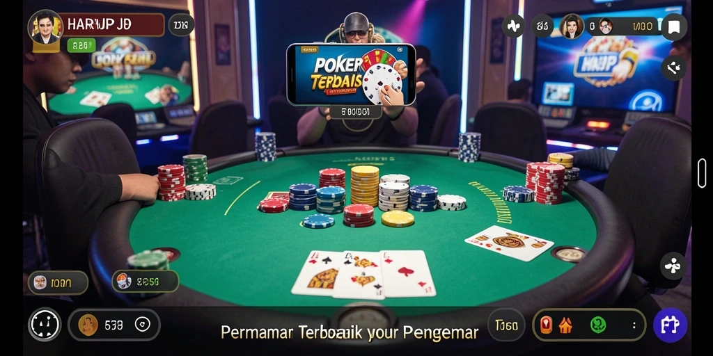 Gameplay seru HARAPJP dengan berbagai pilihan meja poker.