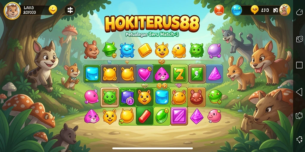 Gameplay seru HOKITERUS88 dengan kombinasi buah-buahan.