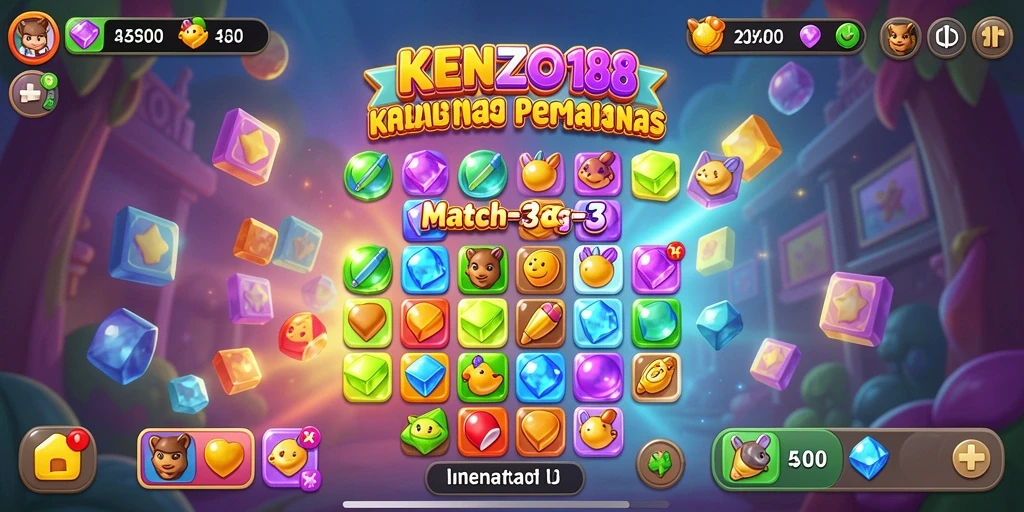 Tampilan gameplay KENZO188 yang seru dan penuh warna.