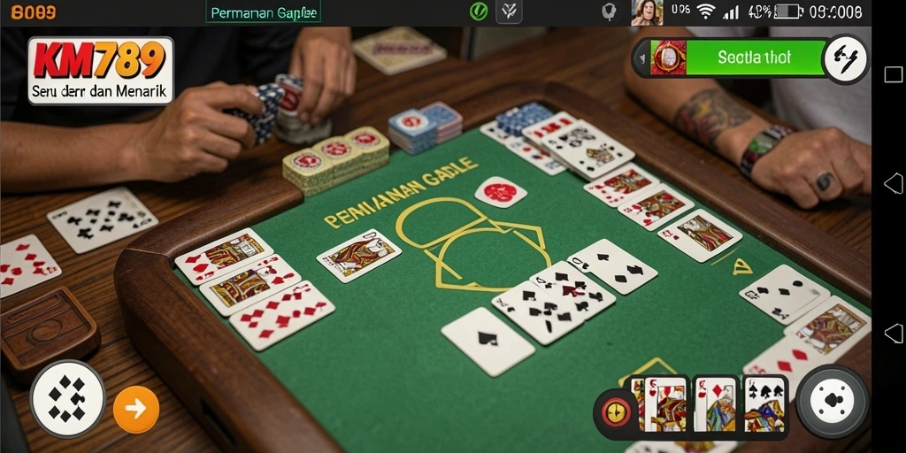 Screenshots KM789 menampilkan gameplay seru Gaple yang mengasyikkan.