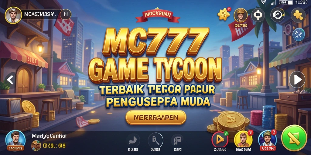 Tampilan gameplay Tycoon yang menarik dan interaktif dalam MC777.