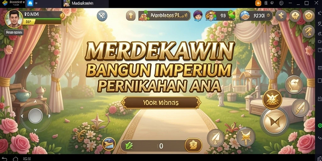Tampilan gameplay menyenangkan MERDEKAWIN dengan elemen Tycoon yang menarik.