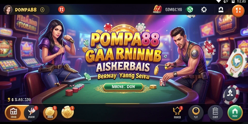 Tampilan menarik dari gameplay di POMPA88 dengan fitur kasino yang mengesankan.