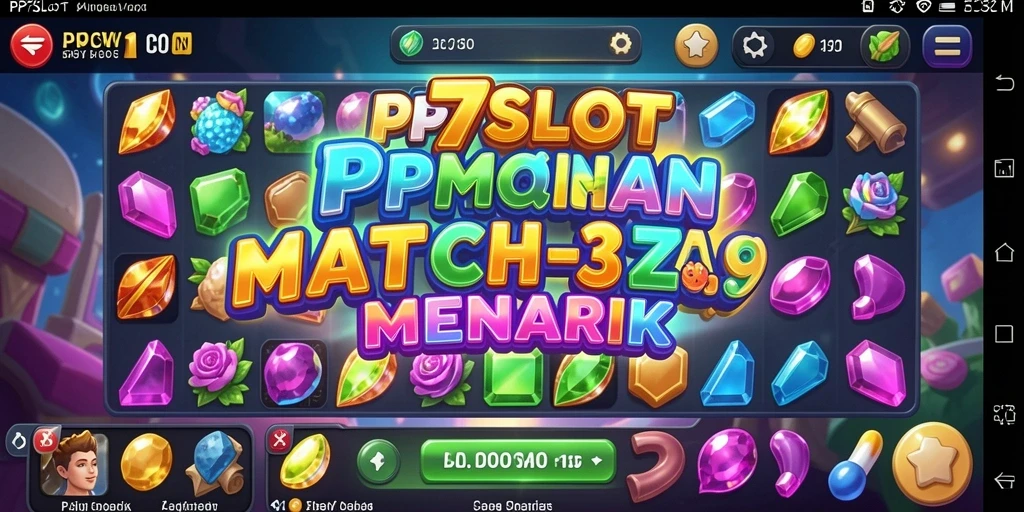 Gameplay menarik PP7SLOT dengan tantangan Match-3 yang seru.