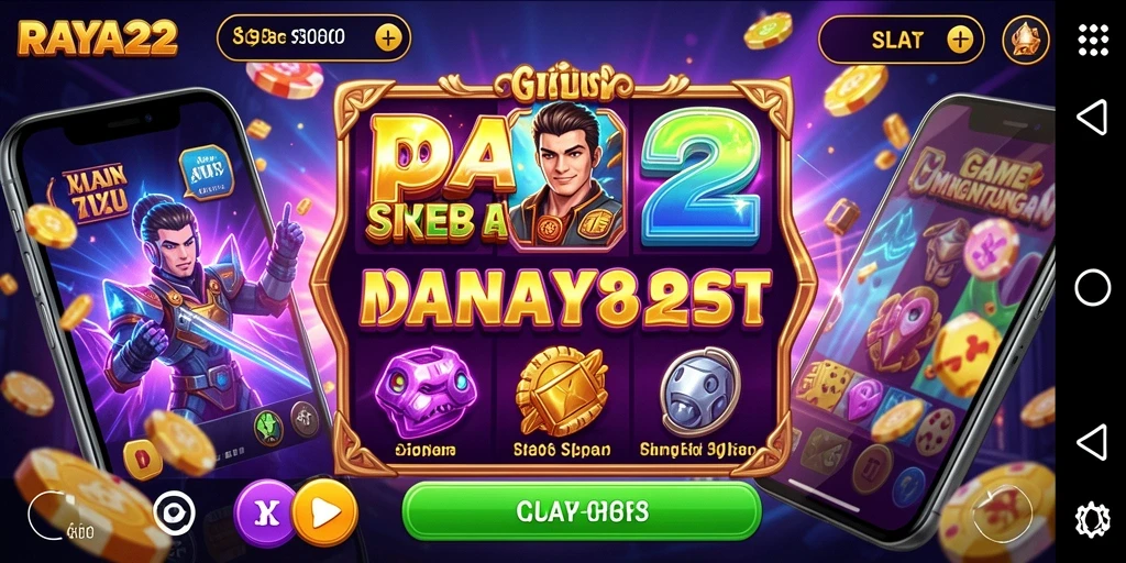 Screenshot menunjukkan gameplay seru dari RAYA22 dengan berbagai tema slot.