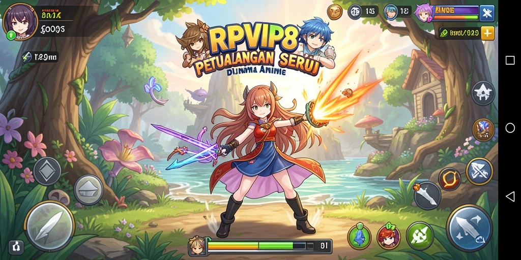 Tangkapan layar RPVIP8 menampilkan aksi seru dalam gameplay Anime.