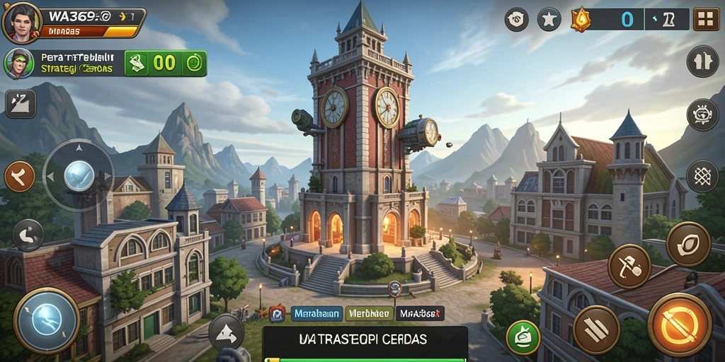 Tangkapan layar gameplay WA369 yang menunjukkan menara beraksi melawan musuh.